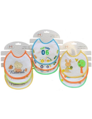 JUEGO BABEROS 3 PIEZAS MULTICOLOR...