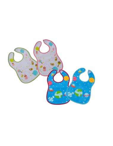 JUEGO BABEROS 2 PIEZAS MULTICOLOR...