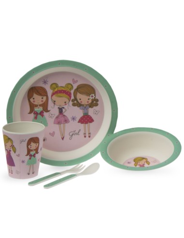 J. VAJILLA INFANTIL 5 PCS. MULTICOLOR...