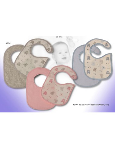 JUEGO BABEROS 2 PIEZAS MULTICOLOR...