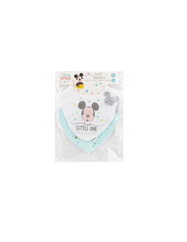 PACK 2 BABEROS BANDANA PUNTO MICKEY...