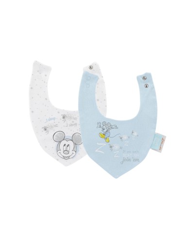 PACK 2 BABEROS BANDANA PUNTO MICKEY