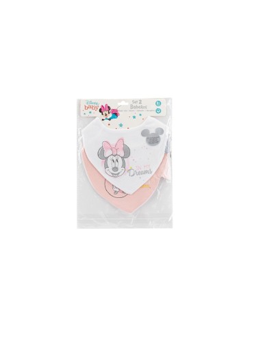 PACK 2 BABEROS BANDANA PUNTO MINNIE