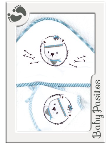 CAPA DE BAÑO + BABERO "INDIO" BABY...