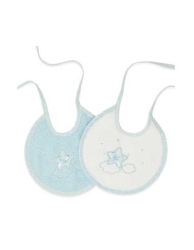 BABERO BORDADO RIZO + TELA (2 piezas)...