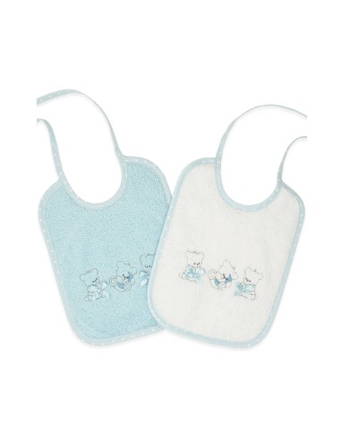 BABERO BORDADO RIZO + TELA (2 piezas)...