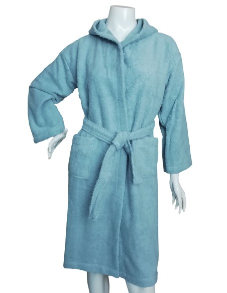 Conjunto albornoz + toalla CHC Azul