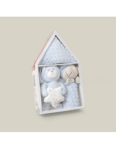 SET 3 PCS CASITA (PELUCHE+MANTA+DOU...