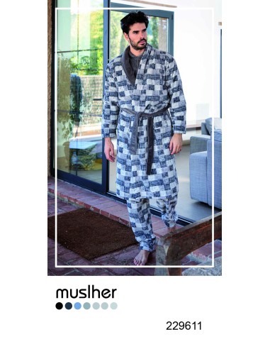 BATA HOMBRE ESTAMPADO CUADROS...