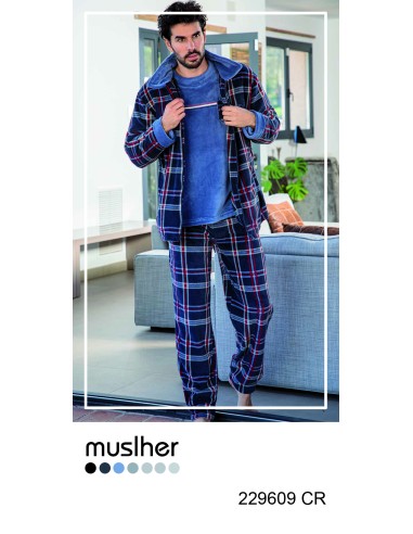 BATA HOMBRE ESTAMPADO CUADROS LEÑADOR...