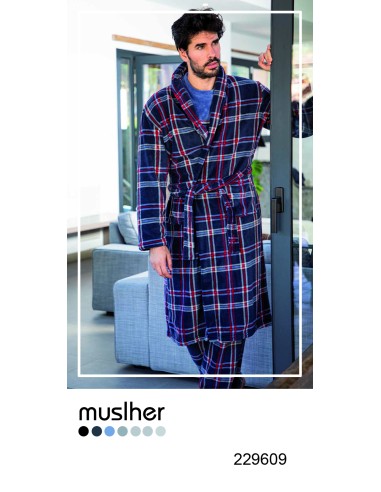 BATA HOMBRE ESTAMPADO CUADROS LEÑADOR...