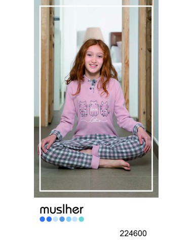 PIJAMA INFANTIL ESTAMPADO GATITAS...