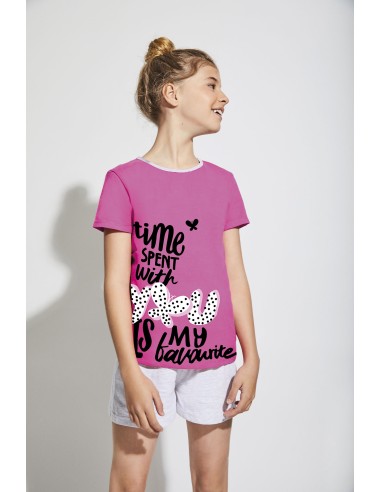 PIJAMA NIÑA M/C-P/C "MY FAVAURITE"...