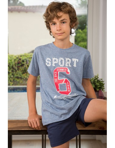 PIJAMA NIÑO M/ CORTA SPORT 6 MUSLHER...