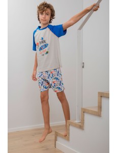 PIJAMA NIÑO M/ CORTA SKATER...