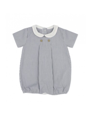 Pelele manga corta rayas azul RAPIFE...