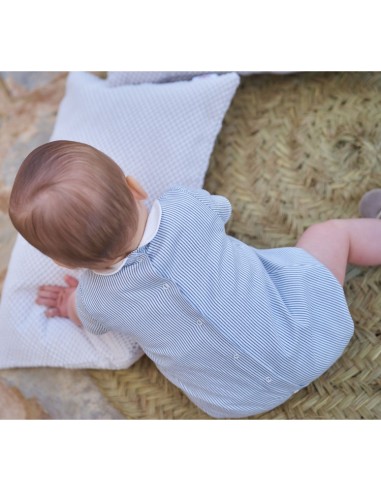 Pelele manga corta rayas azul RAPIFE...