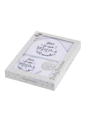 CAPA DE BAÑO Y BABERO "ERES LA MEJOR...