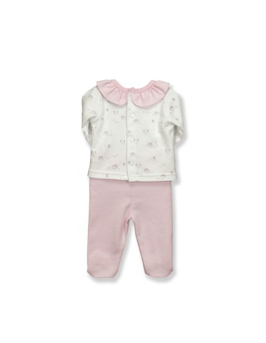 CONJUNTO VOLANTE 2P BEBÉ ALGODÓN...