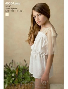 Mono comunión crudo niña...