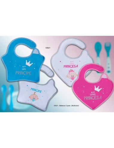 Pack 2 ud. juego baberos multicolor...