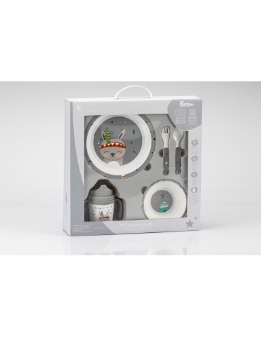 SET VAJILLA 5 PCS MOD INDIO INTERBABY...