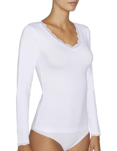 Camiseta manga larga encaje (Caja de...