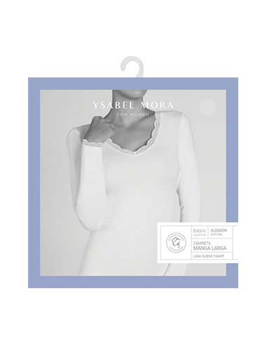 Camiseta manga larga encaje (Caja de...