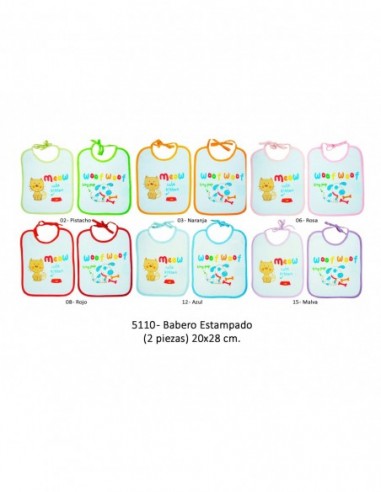 BABERO ESTAMPADO 20 x 28 CM DUFFI 5110