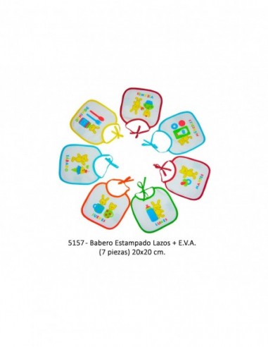 BABERO ESTAMPADO LAZOS + EVA  Surtido...
