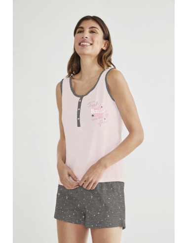 PIJAMA SEÑORA SIN MANGAS "SMILE"...